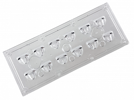 Линза DK-173-135x55-TPII-M-V-12H1 [2x6-Dk-ШБ2-В 55x135deg] с уплотнителем 1