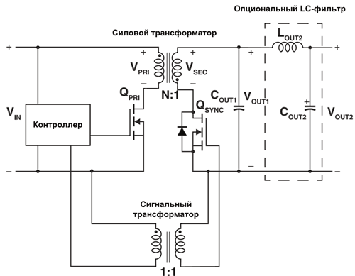 Обратноходовой преобразователь схема