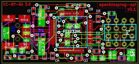 Пример компоновки печатной платы (PCB)