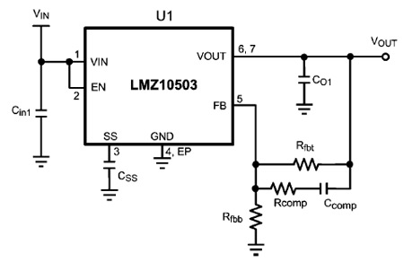 Схема включения LMZ10503