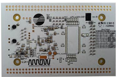 Оценочная плата LPC4350-DB1 от Diolan (вид сзади)