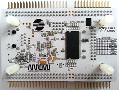 LPC4357-DB1-A – отладочная плата LPC4357-DB1-С на базе микроконтроллера LPC4357-FET256 с установленной внешней SDRAM.