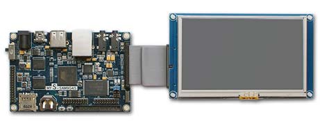 Набор позволяет подключать внешние дисплейные модули MY-LCD43TP с сенсорным дисплеем 4,3” и MY-LCD70TP