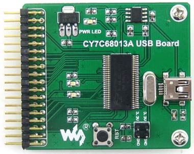 CY7C68013A USB Board [mini] - оценочная плата высокоскоростного USB интерфейса со встроенным ядром 8051 и разъемом USB mini-AB.