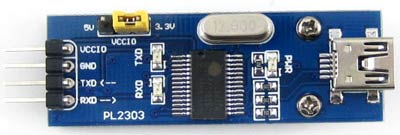 Оценочная плата преобразователя USB-UART с разъемом USB mini-AB.