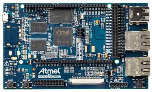 Одноплатный компьютер SAMA5D3 Xplained с поддержкой Gigabit Ethernet.