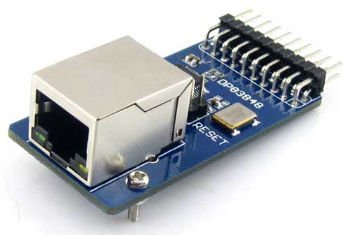 Оценочная плата DP83848 Ethernet Board на основе однопортового трансивера