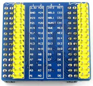 Оценочная плата IS62WV51216BLL SRAM Board c 16-битным параллельным интерфейсом.