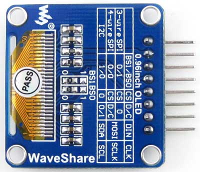 Оценочная плата OLED дисплея 0.96inchOLED(A)  от Waveshare