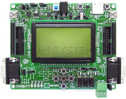 Отладочная плата LDM-K1986BE92QI-H на основе отечественного ARM Cortex-M3 микроконтроллера K1986BE92QI