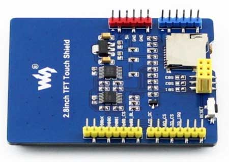 2.8 inch TFT LCD shield с резистивной сенсорной панелью