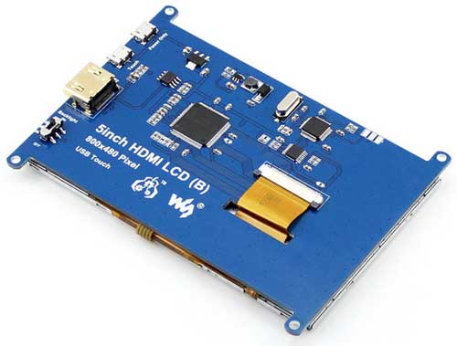 Цветной 5 LCD с резистивной сенсорной панелью и HDMI интерфейсом