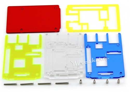 Rainbow Case A for RPi2 B – пятицветный прозрачный корпус для одноплатного миникомпьютера Raspberry Pi2 Model B