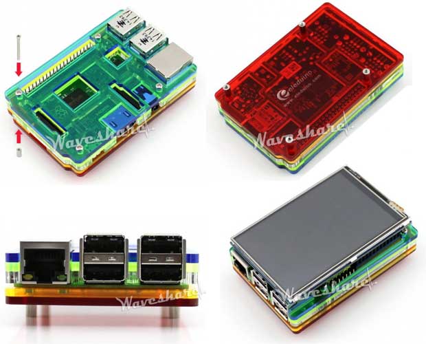 Rainbow Case A for RPi2 B