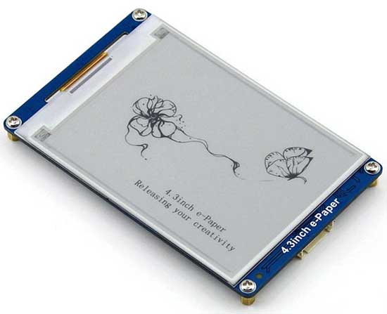4.3inch e-Paper – монохромный дисплейный модуль с диагональю 4,3