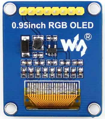 0.95inchRGBOLED [B] – RGB OLED дисплейный модуль с интерфейсом SPI