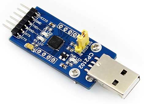 Оценочная плата на базе USB-UART преобразователя CP2102