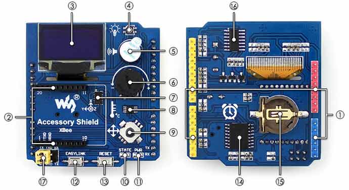 Accessory Shield - плата расширения для проведения разработок на основе Arduino