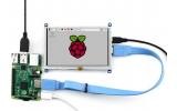 Отладочный комплект на основе миникомпьютера Raspberry Pi 2 Model B и 5-дюймового HDMI LCD с резистивной сенсорной панелью