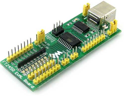 Оценочная плата высокопроизводительного преобразователя  интерфейса USB  в  8-bit FIFO
