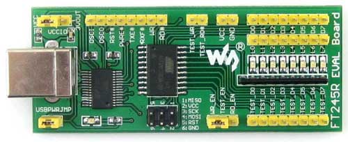 FT245 Eval Board – вид сверху