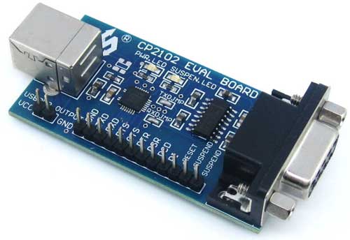 CP2102 Eval Board – оценочная плата моста USB-UART CP210