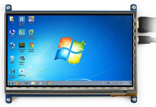 7inch HDMI LCD [C]. Вид со стороны дисплея