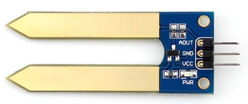 Датчик влажности почвы Moisture Sensor. Вид со стороны монтажа