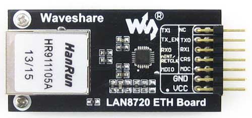 Ethernet модуль LAN8720 ETH Board. Вид сверху