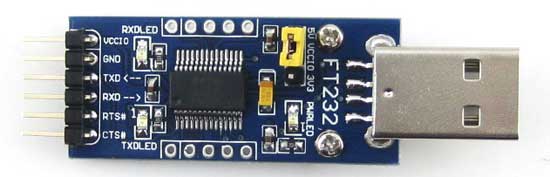 Плата FT232 USB UART Board [type A]. Вид сверху