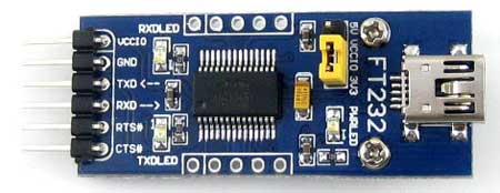 Плата FT232 USB UART Board [mini]. Вид сверху
