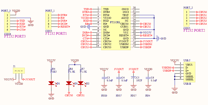 Ft232 usb uart схема