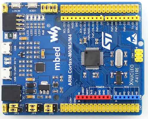 Отладочная плата XNUCLEO-F411RE. Вид сверху