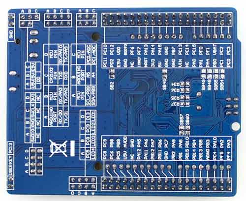 Отладочная плата XNUCLEO-F030R8. Вид снизу