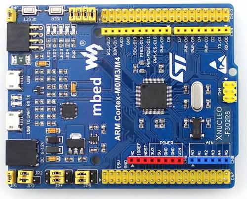Отладочная плата XNUCLEO-F302R8. Вид сверху