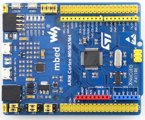 Отладочная плата XNUCLEO-F411RE. Вид сверху