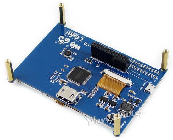 Дисплей 4.3INCH HDMI LCD. Вид снизу