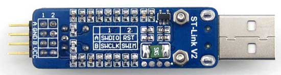 Программатор/отладчик ST-LINK/V2 [mini]. Вид снизу