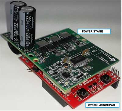 Силовой каскад (отладочная плата TIDA-00436), подключенный к LaunchPad™