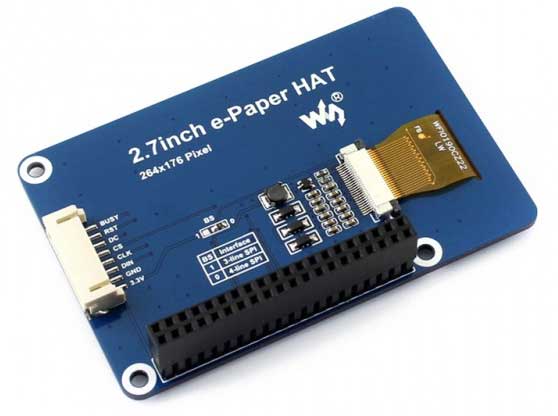 Дисплей 2.7inch e-Paper HAT. Вид снизу