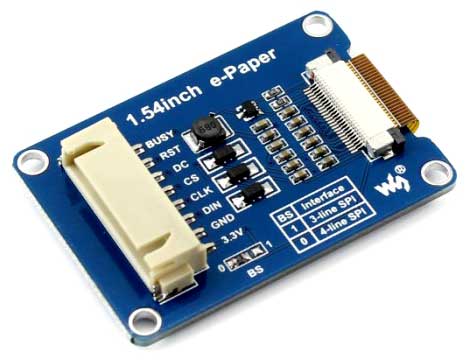 Дисплейный модуль 1.54inch e-Paper Module [B]. Вид сверху