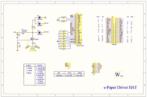  Схема принципиальная электрическая e-Paper Driver