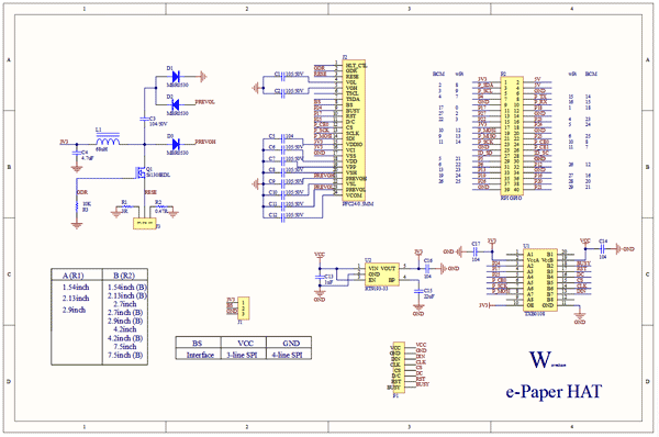Схема принципиальная электрическая e-Paper Driver