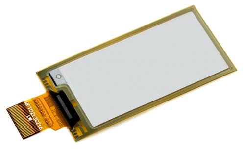 Гибкая дисплейная панель e-Ink с диагональю 2.13 дюйма. Общий вид