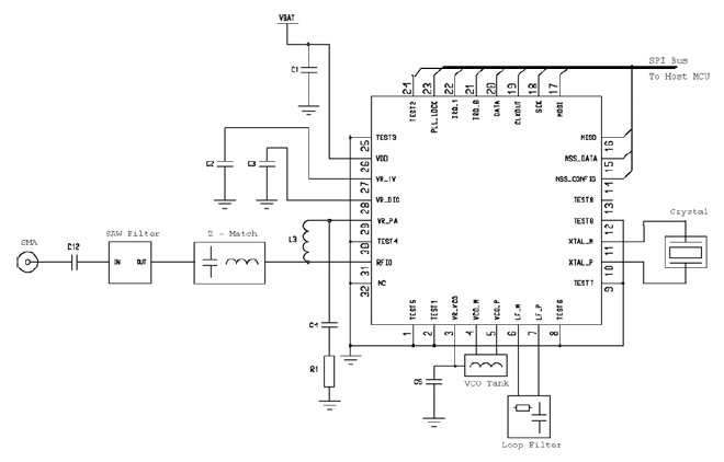 Sx1276 схема включения