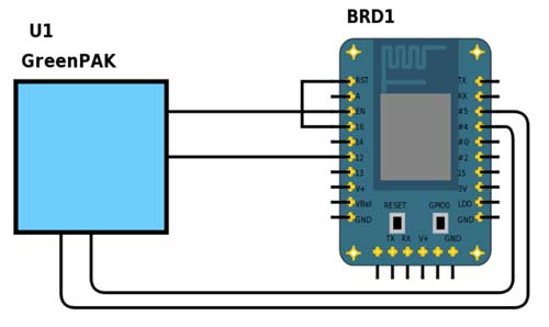 Схема IoT-устройства с Wi-Fi-приемопередатчиком ESP8266